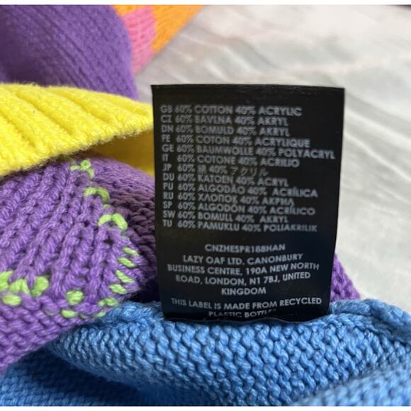 Lazy Oaf Flower Garden M Cardigan Sweater Colorful Quirky 90s Rave Vibe RARE - Picture 15 of 16